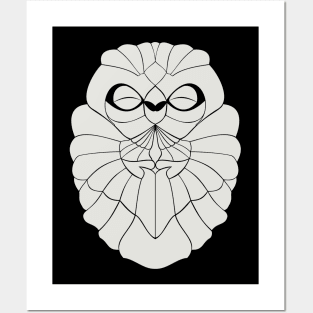 Praying Owl in White Posters and Art